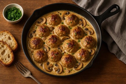 Тефтели с грибами и сливками: ужин без хлопот