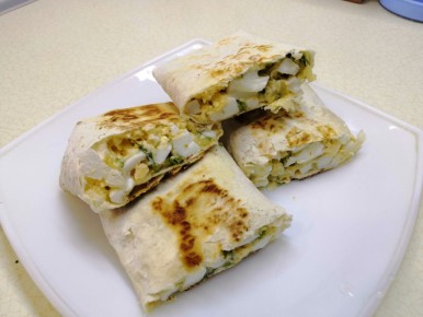 Вкусный завтрак в стиле ПП: Лаваш с яйцом и сыром