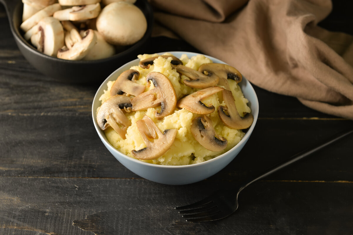 Удивительное запеченное картофельное пюре с грибами