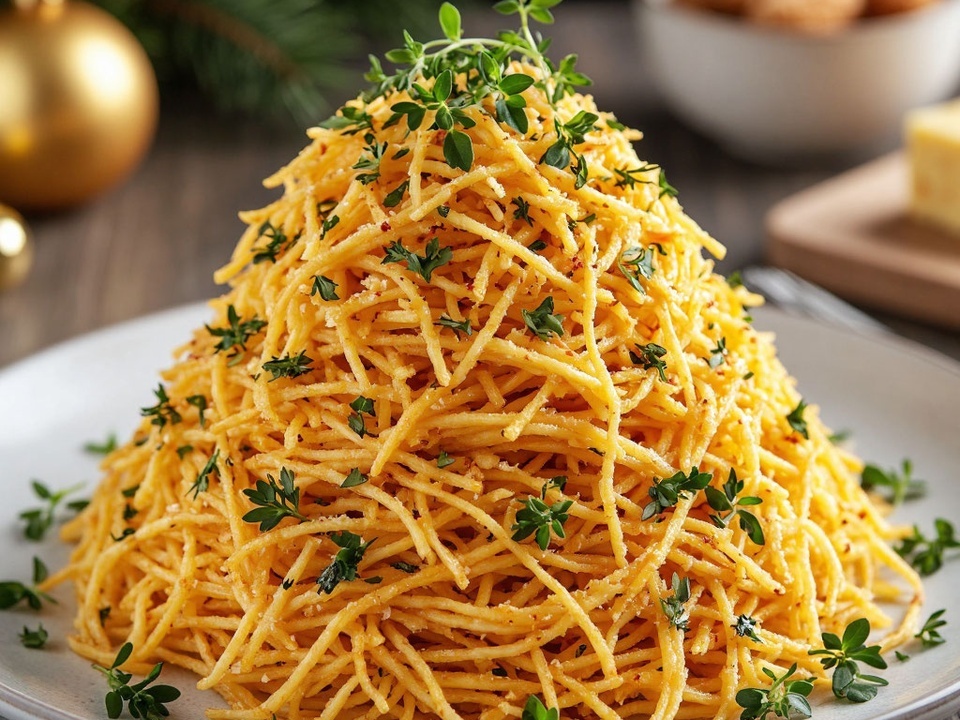 Салат «Стог сена» – яркое украшение новогоднего стола