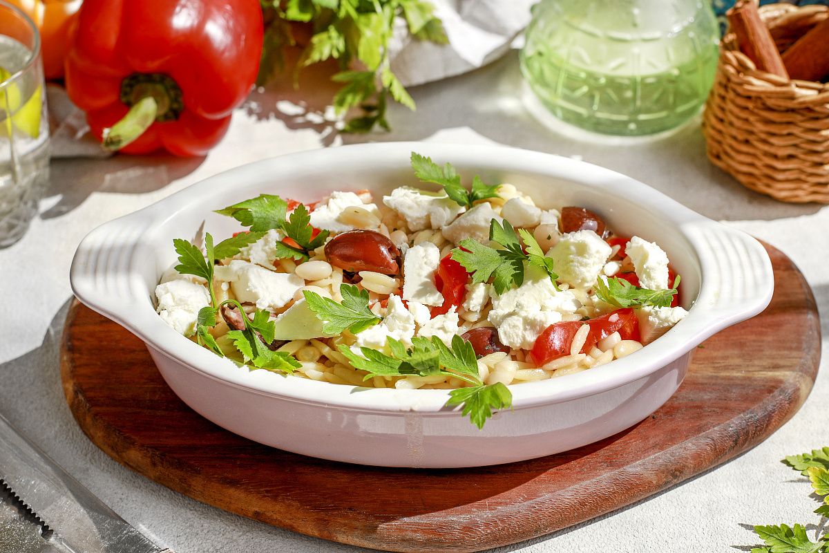 Кулинарное вдохновение: орзо «Ксанти» с фетой и оливками